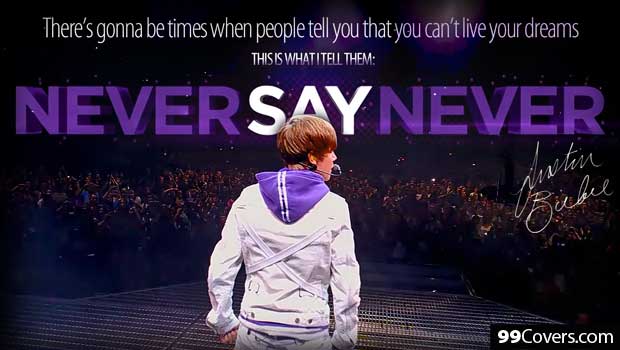 justin bieber never say never movie poster